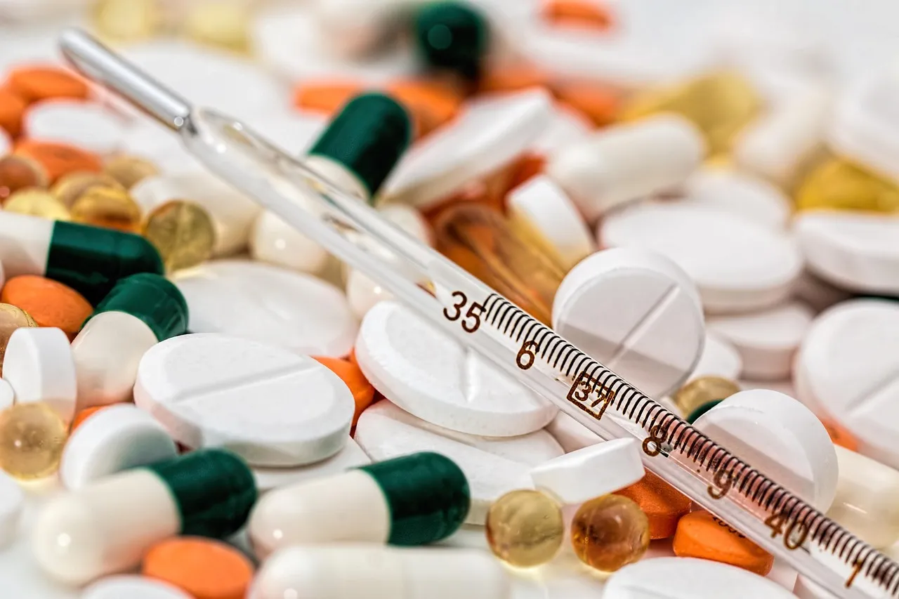 Stock photo related to thermometer, medications, tablets, medicine for the topic of prescription medicine pharmacy