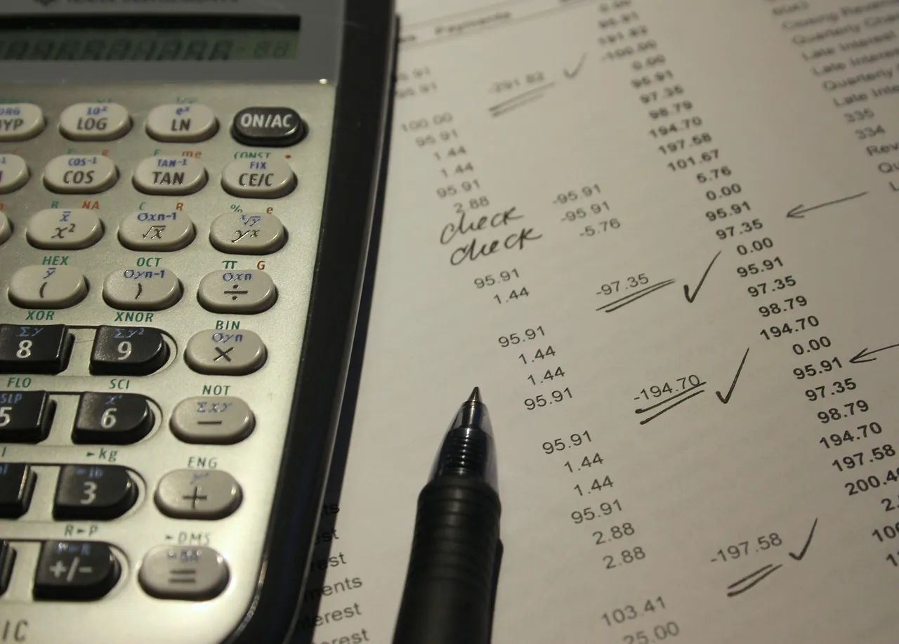 Stock photo related to accounting, report, credit card, payment for the topic of medical receipts calculator